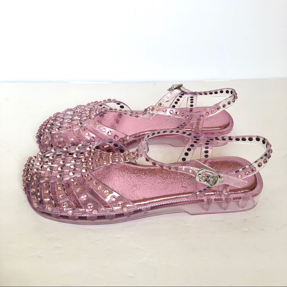 Jeffrey Campbell Pink Time Travel Jelly Sandals - Picture 5 of 8